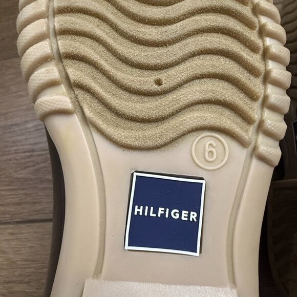 Tommy Hilfiger Women's Ankle Duck Boots, Lace-Up, Rubber, Leather Sz 6 - Picture 8 of 9